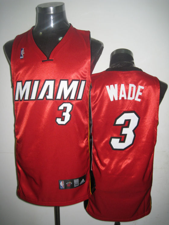 Miami Heat Wade Red White Jersey